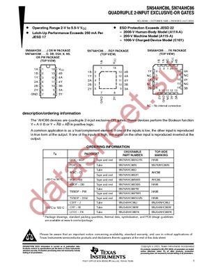 SN74AHC86PWG4 datasheet  